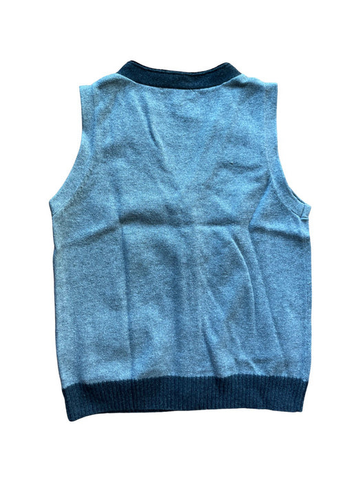 A Grey Dress Up Vests from Jacadi in size 6T for boy. (Back View)