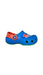 A Blue Sandals from Crocs in size 3T for boy. (Back View)