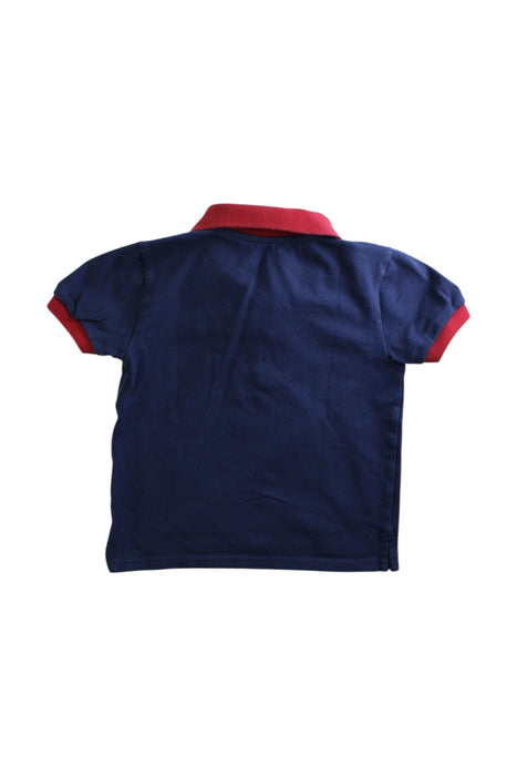 A Navy Short Sleeve Polos from La Coqueta in size 4T for boy. (Back View)