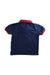 A Navy Short Sleeve Polos from La Coqueta in size 4T for boy. (Back View)
