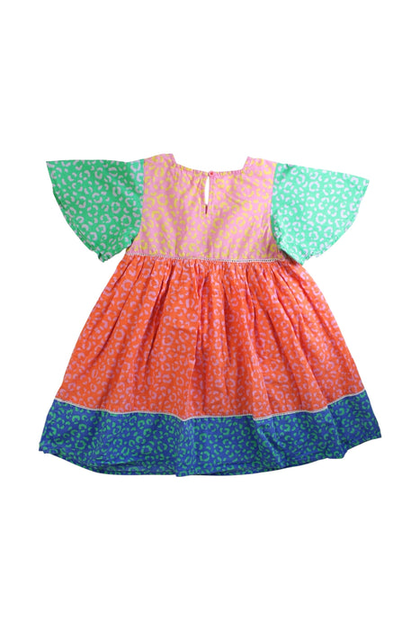 A Multicolour Sleeveless Dresses from Boden in size 4T for girl. (Back View)
