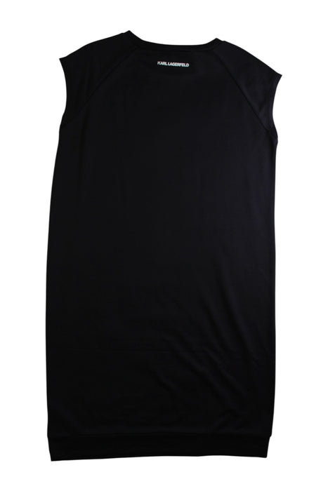 A Black Sleeveless Dresses from Karl Lagerfeld in size 12Y for girl. (Back View)