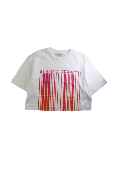 A White Short Sleeve T Shirts from Alberta Ferretti in size 12Y for girl. (Front View)