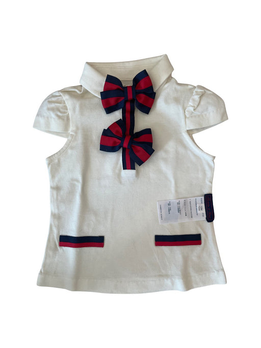 A White Short Sleeve Tops from Nicholas & Bears in size 6-12M for girl. (Front View)