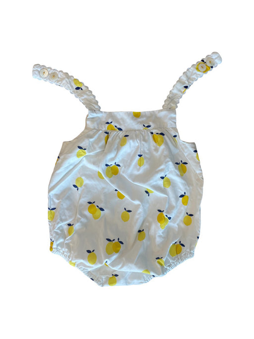 A White Sleeveless Rompers from Jacadi in size 6-12M for girl. (Front View)