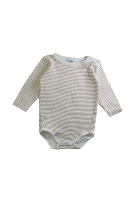 A Beige Long Sleeve Bodysuits from Babidu in size 6-12M for boy. (Front View)