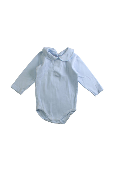 A Blue Long Sleeve Bodysuits from Babidu in size 6-12M for boy. (Front View)