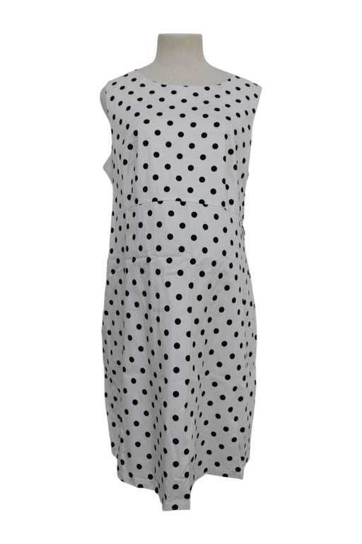 A White Sleeveless Dresses from Made in size Maternity-XL for maternity. (Front View)