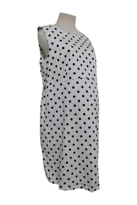 A White Sleeveless Dresses from Made in size Maternity-XL for maternity. (Back View)