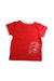 A Red Short Sleeve T Shirts from Hot Biscuits Mikihouse in size 4T for girl. (Back View)