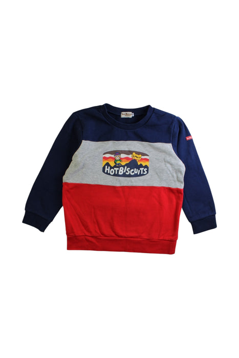 A Multicolour Crewneck Sweatshirts from Hot Biscuits Mikihouse in size 4T for boy. (Front View)