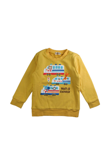 A Yellow Long Sleeve Tops from Hot Biscuits Mikihouse in size 4T for neutral. (Front View)