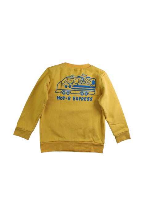 A Yellow Long Sleeve Tops from Hot Biscuits Mikihouse in size 4T for neutral. (Back View)