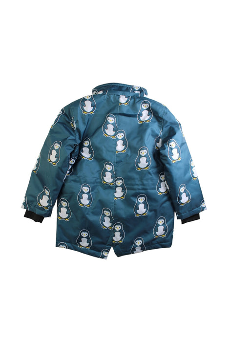 A Blue Rain Jackets from Whistle & Flute in size 7Y for boy. (Back View)