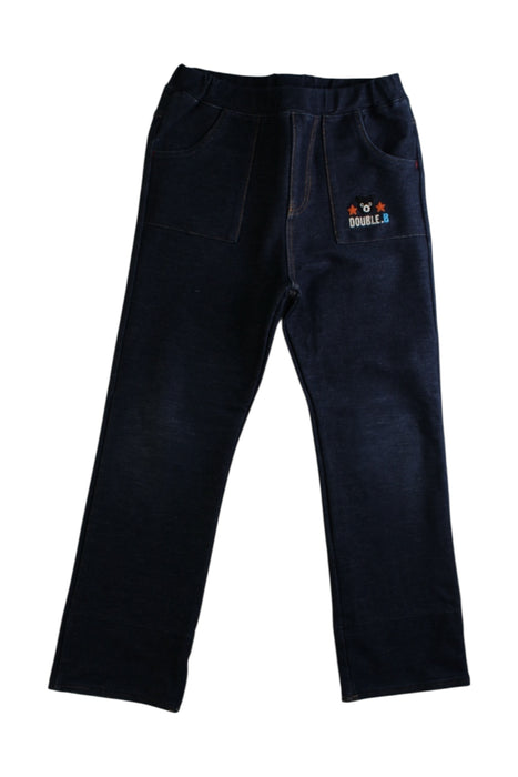 A Navy Casual Pants from Double B Mikihouse in size 4T for girl. (Front View)