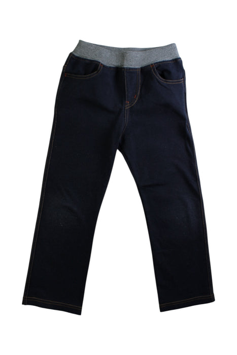 A Navy Jeans from Miki House in size 4T for girl. (Front View)