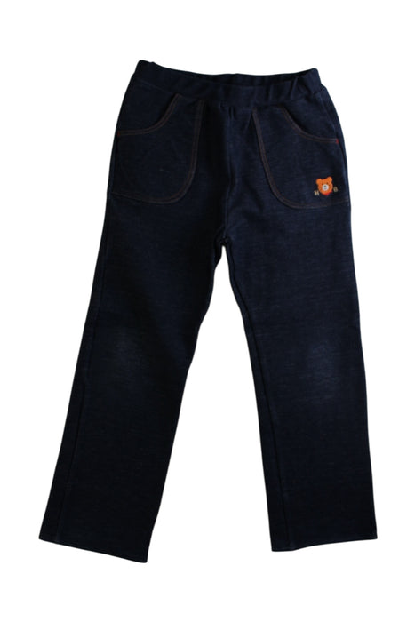 A Navy Jeans from Miki House in size 4T for girl. (Front View)