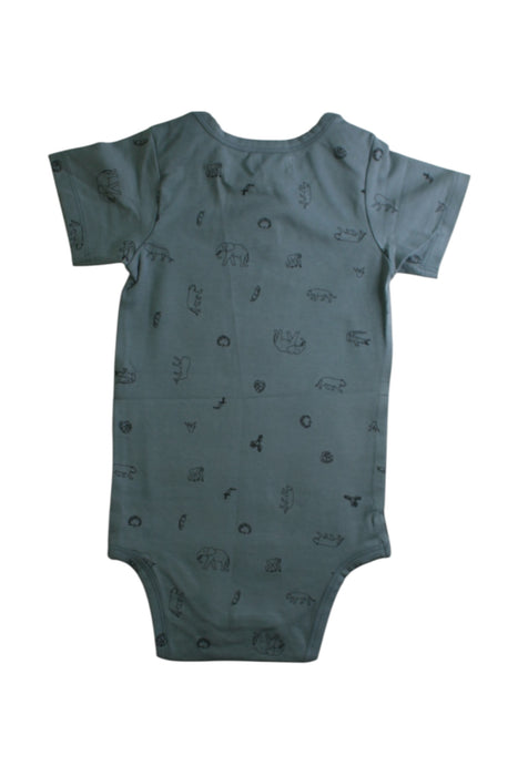 A Green Short Sleeve Bodysuits from Burrow & Be in size 6-12M for boy. (Back View)