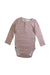 A Pink Long Sleeve Bodysuits from Burrow & Be in size 12-18M for girl. (Front View)