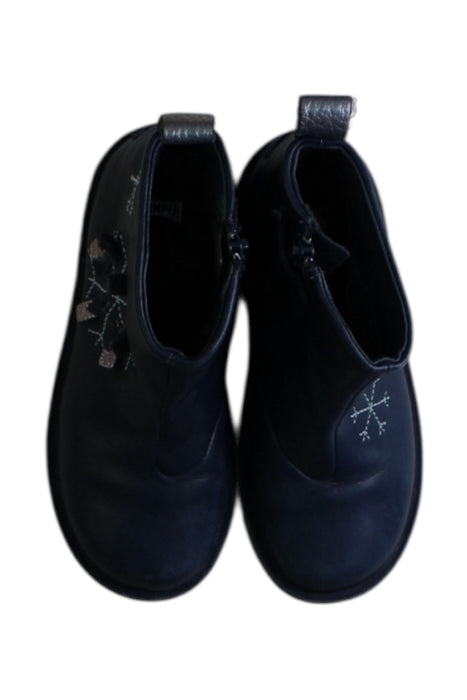 A Blue Winter Boots from Camper in size 5T for girl. (Back View)