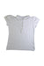 A White Short Sleeve Polos from Lands' End in size 5T for girl. (Front View)