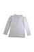A White Long Sleeve Shirts from Lands' End in size 5T for girl. (Front View)