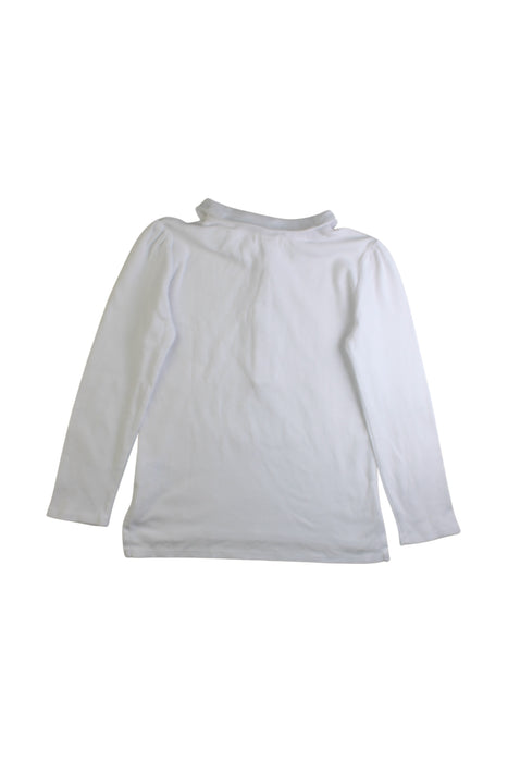 A White Long Sleeve Shirts from Lands' End in size 5T for girl. (Back View)