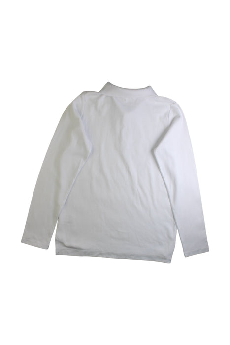A White Long Sleeve Polos from Lands' End in size 10Y for boy. (Back View)