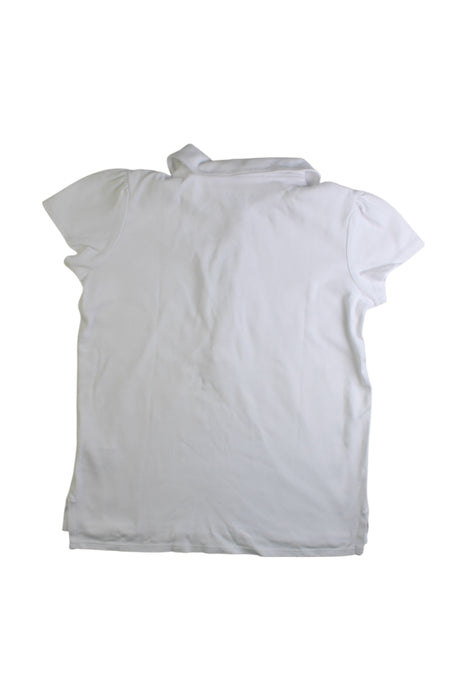 A White Short Sleeve Shirts from Lands' End in size 6T for girl. (Back View)