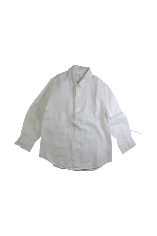 A White Long Sleeve Polos from Crewcuts in size 4T for boy. (Front View)