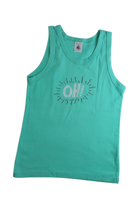 A Green Sleeveless Tops from Petit Bateau in size 8Y for boy. (Front View)