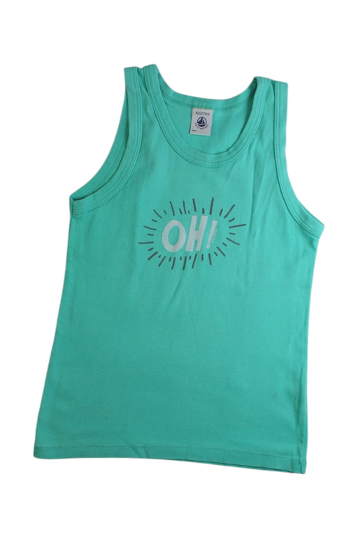 A Green Sleeveless Tops from Petit Bateau in size 8Y for boy. (Front View)