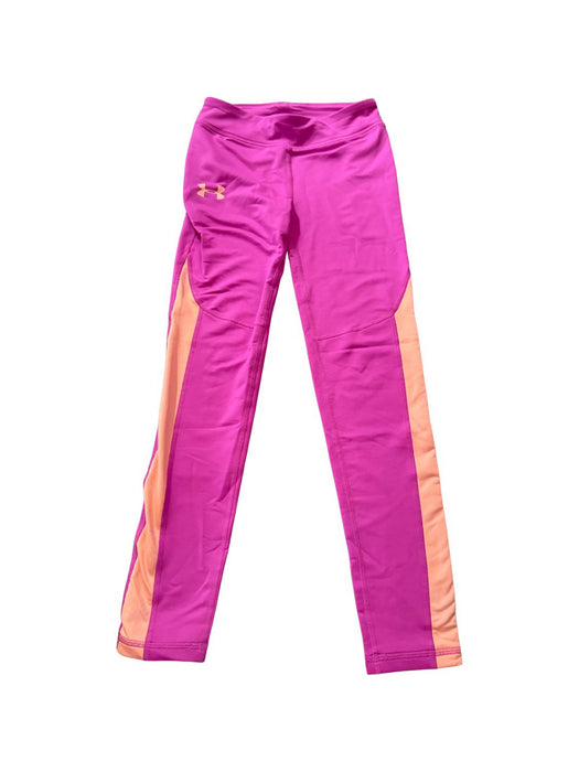 A Pink Active Pants from Under Armour in size 10Y for girl. (Front View)