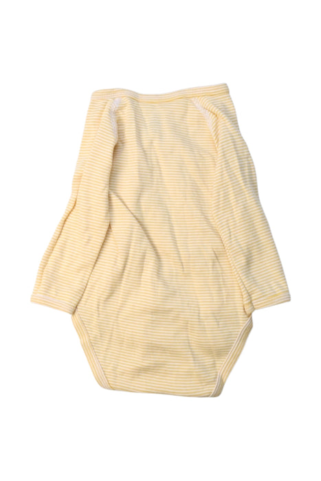A Yellow Long Sleeve Bodysuits from Petit Bateau in size 3-6M for neutral. (Back View)