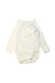 A White Long Sleeve Bodysuits from Petit Bateau in size 3-6M for girl. (Front View)