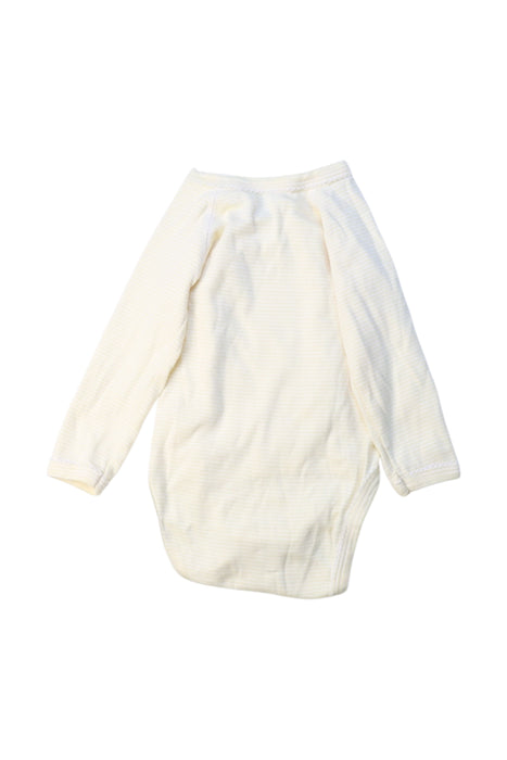 A White Long Sleeve Bodysuits from Petit Bateau in size 3-6M for girl. (Back View)