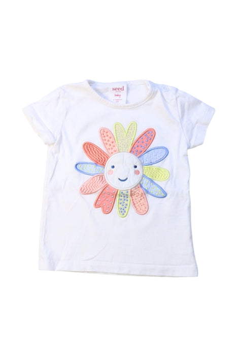 A Multicolour Short Sleeve T Shirts from Seed in size 0-3M for girl. (Front View)