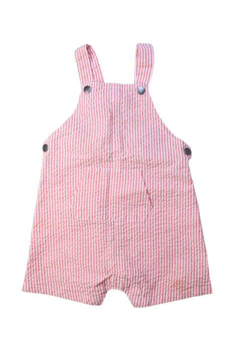 A Pink Overall Shorts from Seed in size 12-18M for girl. (Front View)