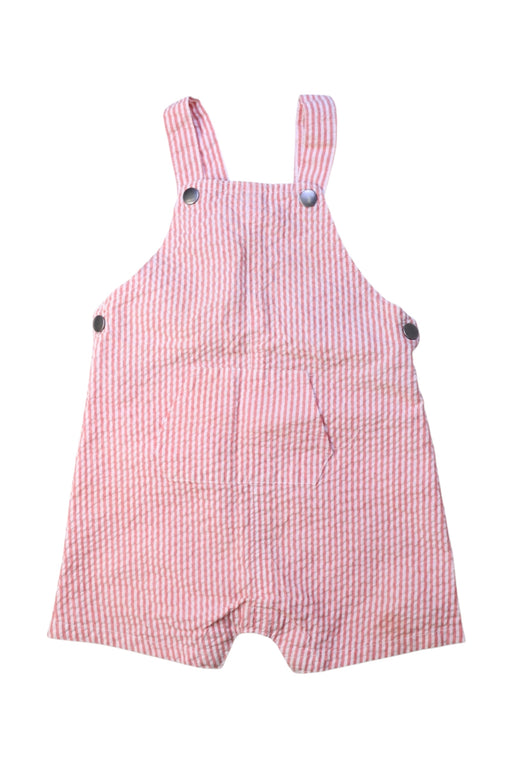 A Pink Overall Shorts from Seed in size 12-18M for girl. (Front View)