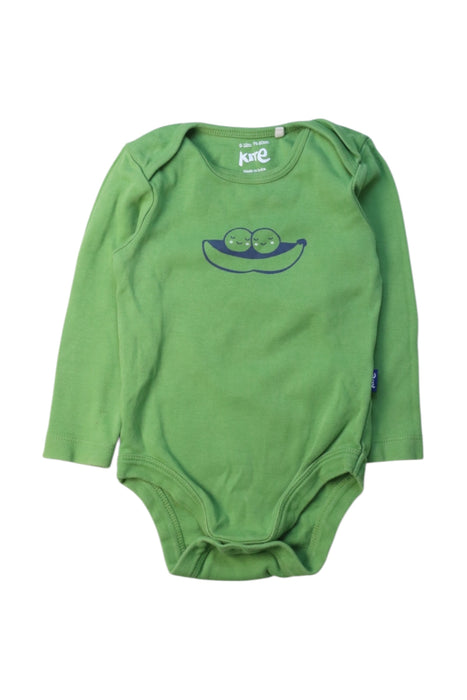 A Green Long Sleeve Bodysuits from Kite in size 6-12M for boy. (Front View)