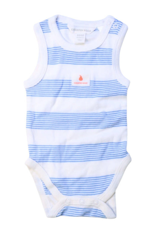 A White Sleeveless Bodysuits from Country Road in size Newborn for boy. (Front View)