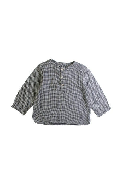 A Navy Long Sleeve Shirts from Bonton in size 3T for boy. (Front View)