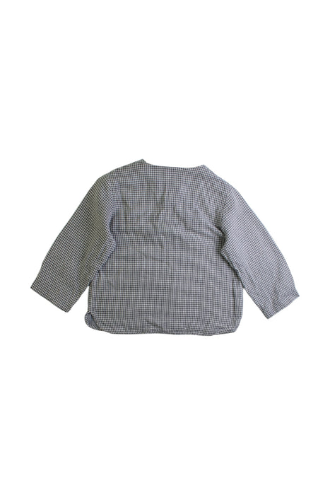 A Navy Long Sleeve Shirts from Bonton in size 3T for boy. (Back View)