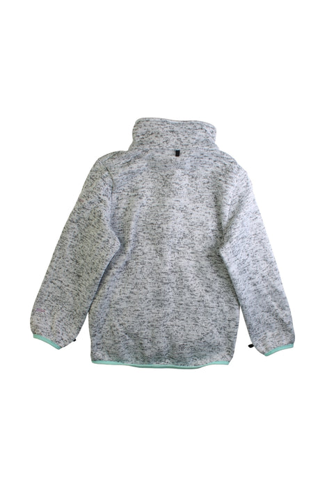 A Grey Zippered Sweatshirts from Trespass in size 5T for girl. (Back View)