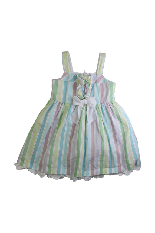 A Multicolour Sleeveless Dresses from Chickeeduck in size 4T for girl. (Front View)