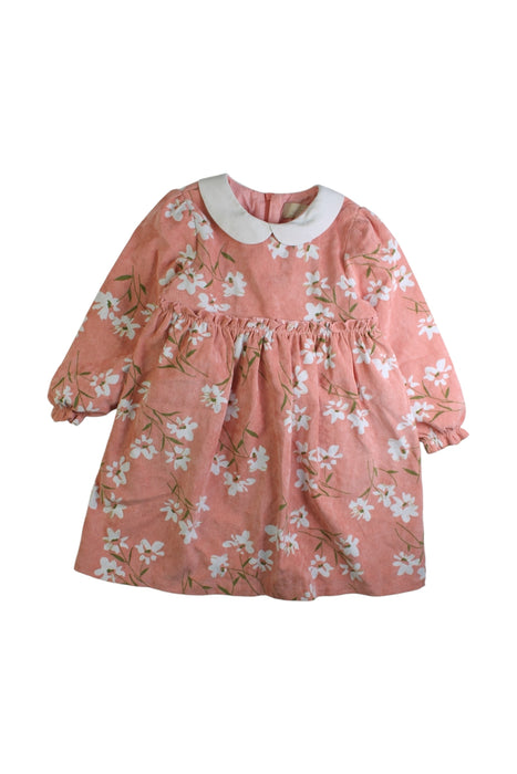 A Pink Sleeveless Dresses from Chickeeduck in size 4T for girl. (Front View)
