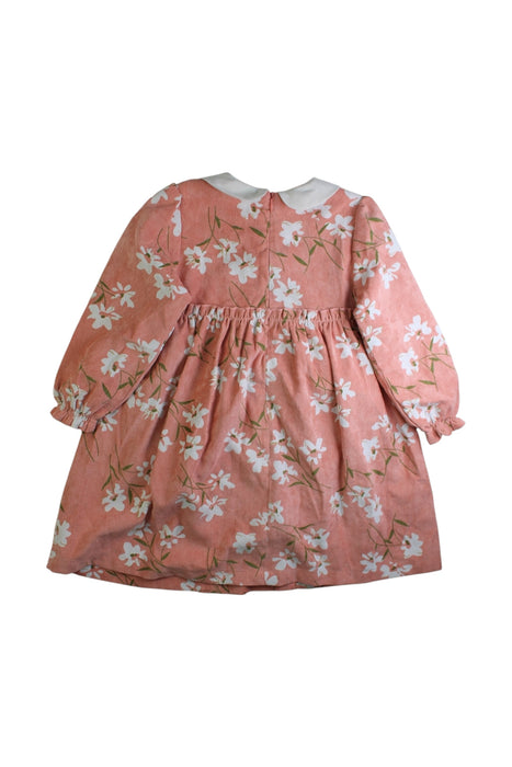 A Pink Sleeveless Dresses from Chickeeduck in size 4T for girl. (Back View)