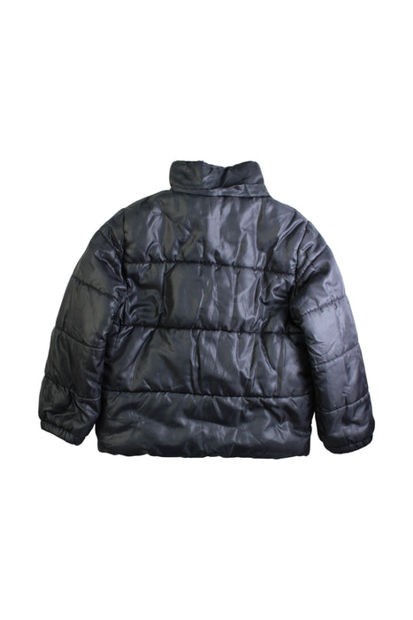 A Black Puffer/Quilted Jackets from La Compagnie des Petits in size 6T for girl. (Back View)