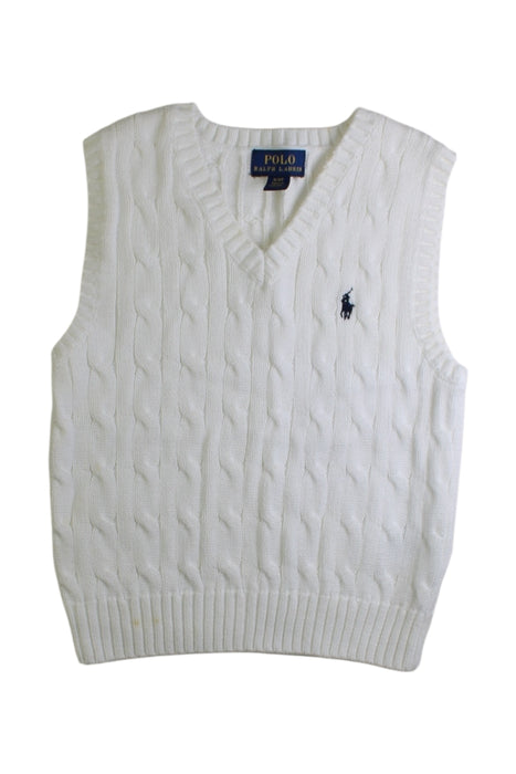 A White Sweater Vests from Polo Ralph Lauren in size 3T for boy. (Front View)