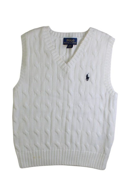 A White Sweater Vests from Polo Ralph Lauren in size 3T for boy. (Front View)